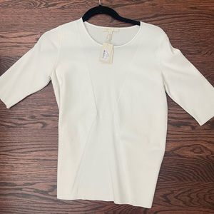 Maje white knit weight top - nwt